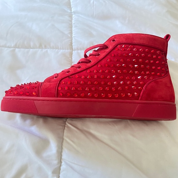 Christian Louboutin Louis Spikes Krystal Sneakers - Picture 1 of 5